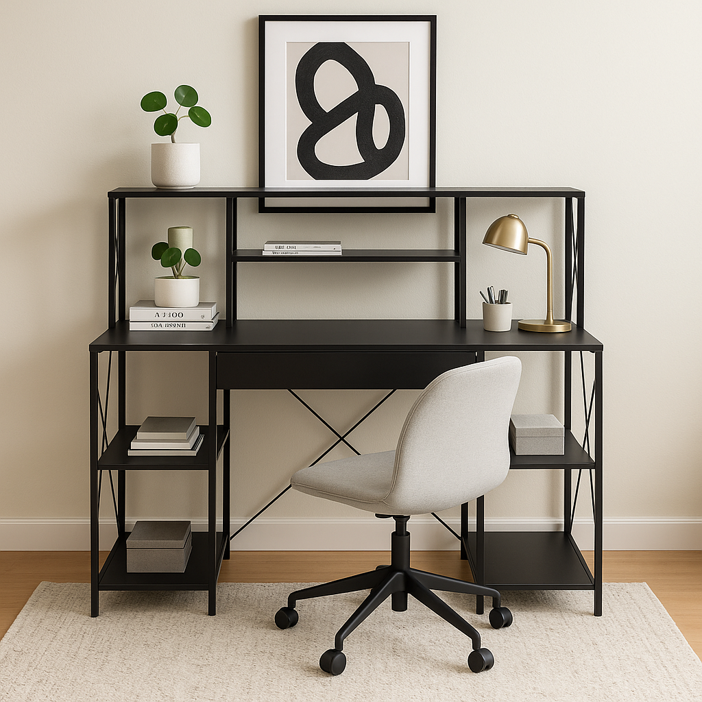 47" Black Computer Desk
