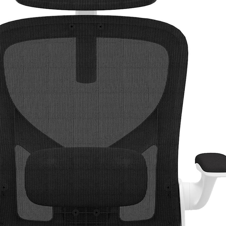 Ergonomic Office Chair Home Computer Desk Chair Adjustable Lumbar Support Flip Up Armrests Breathable Mesh Seat with Headrest Black