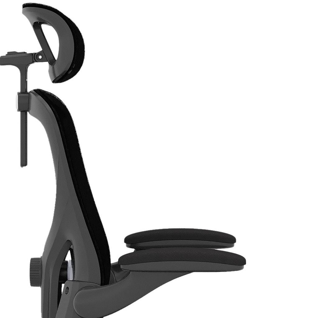 Ergonomic Office Chair Home Computer Desk Chair Adjustable Lumbar Support Flip Up Armrests Breathable Mesh Seat with Headrest Black