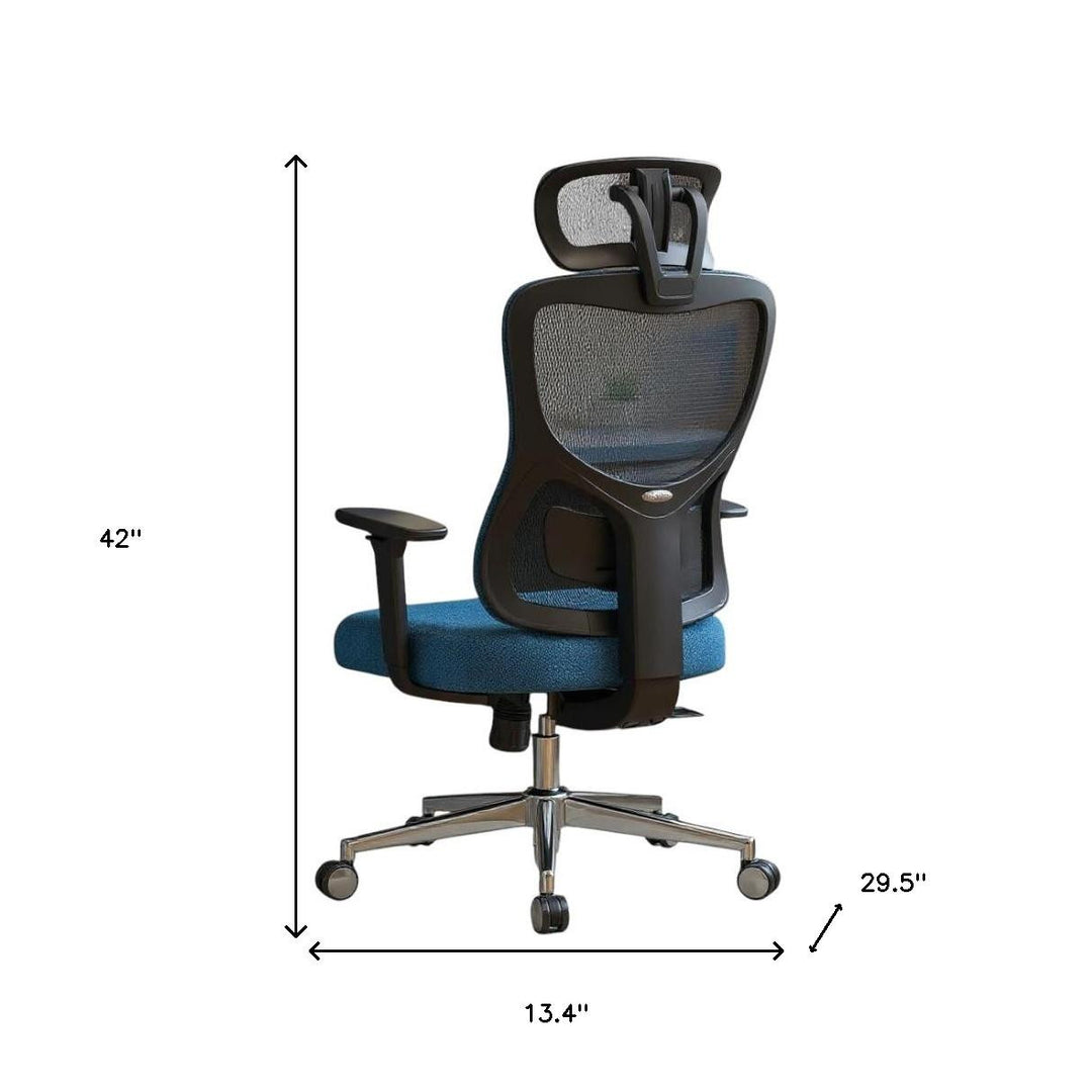 Ergonomic Mesh Office Chair High Back Computer Desk Chair Adjustable Headrest Lumbar Support 3D Armrests Black