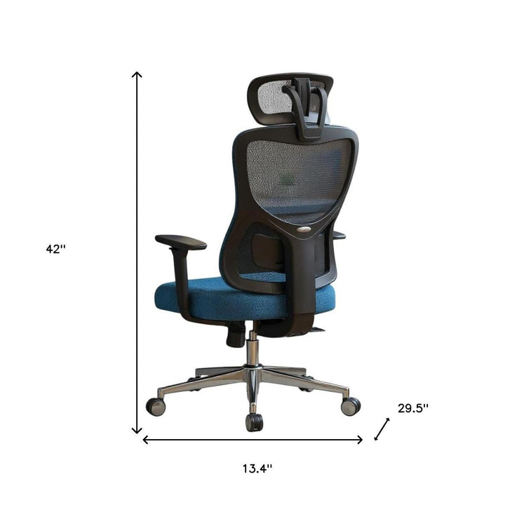 Ergonomic Mesh Office Chair High Back Computer Desk Chair Adjustable Headrest Lumbar Support 3D Armrests Black