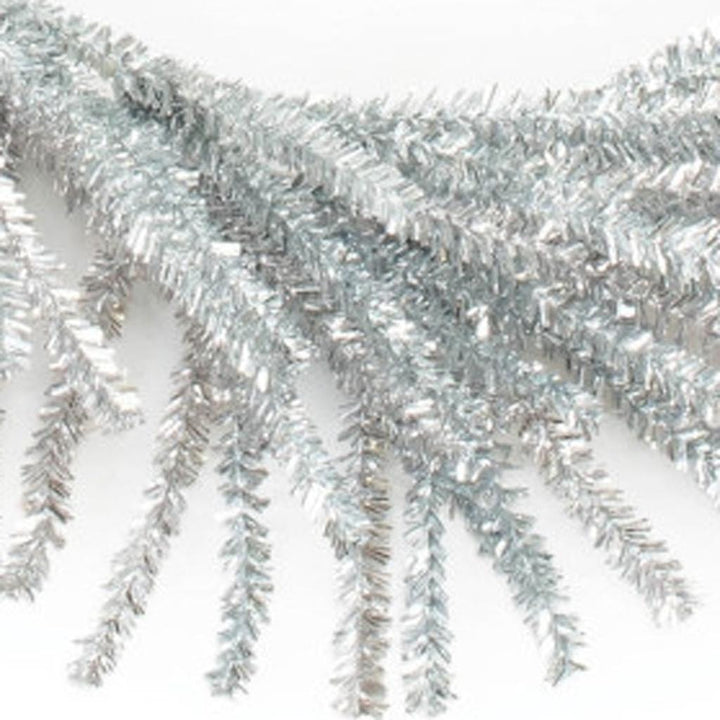 Silver Tinsel Glam Wreath – Sparkling Holiday Accent | Modern Christmas Decor | Trufairs