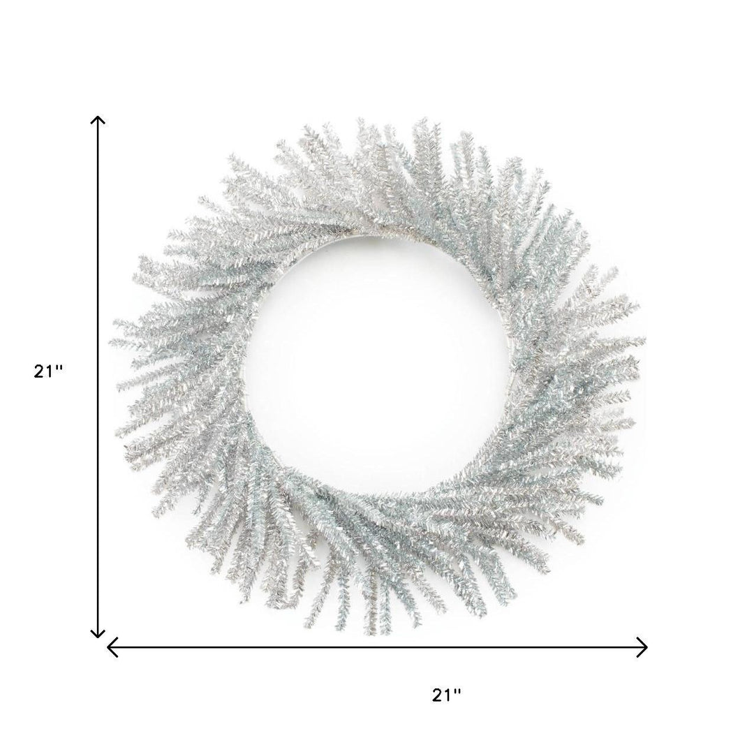 Silver Tinsel Glam Wreath – Sparkling Holiday Accent | Modern Christmas Decor | Trufairs