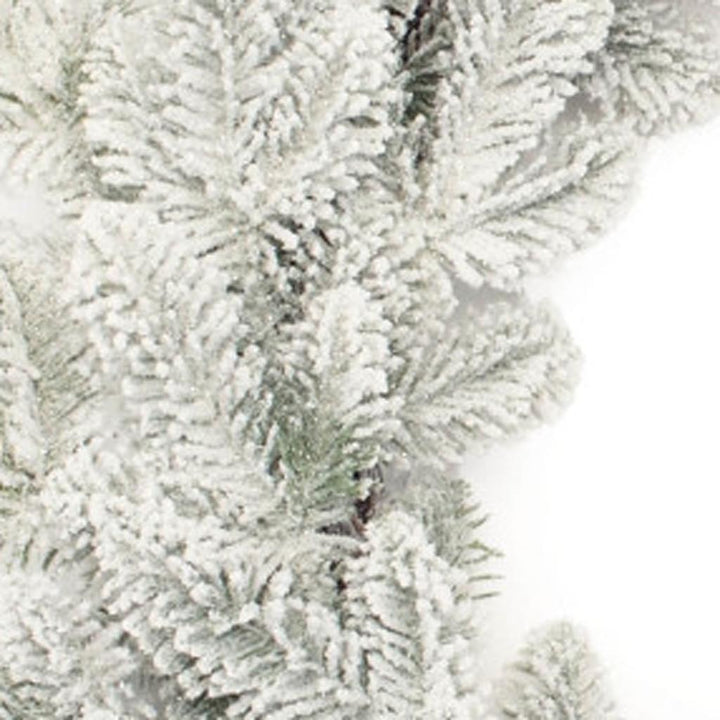 Winter Elegance Eucalyptus Wreath – Festive Flocked Charm | Artificial Holiday Decor | Trufairs