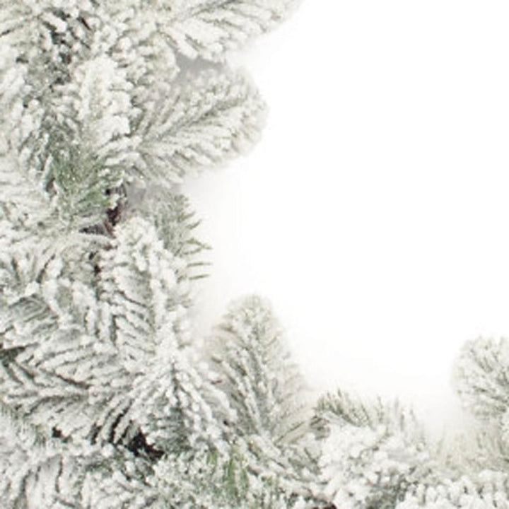 Winter Elegance Eucalyptus Wreath – Festive Flocked Charm | Artificial Holiday Decor | Trufairs
