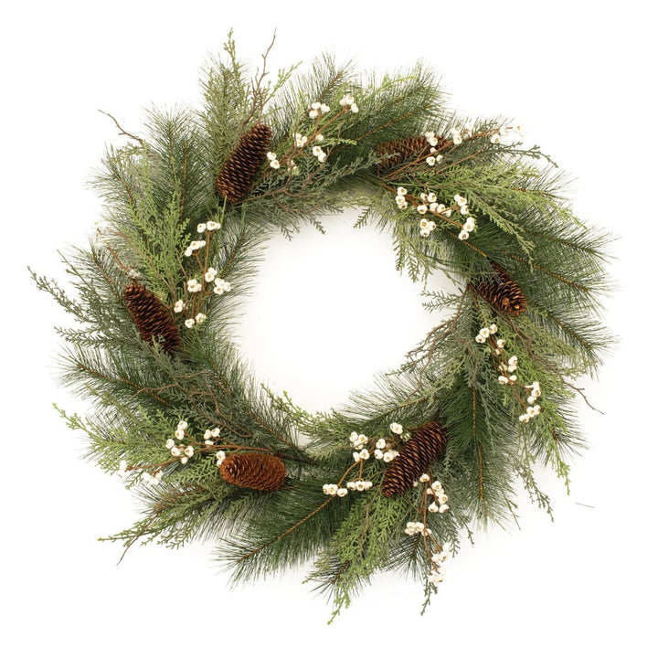 Pinecone Berry Woodland Wreath – Rustic Holiday Accent | Indoor Christmas Decor | Trufairs