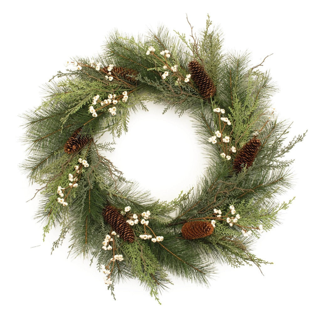 Pinecone Berry Woodland Wreath – Rustic Holiday Accent | Indoor Christmas Decor | Trufairs