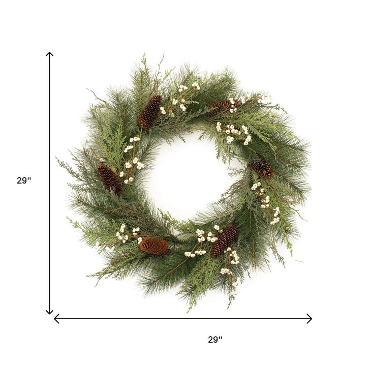 Pinecone Berry Woodland Wreath – Rustic Holiday Accent | Indoor Christmas Decor | Trufairs