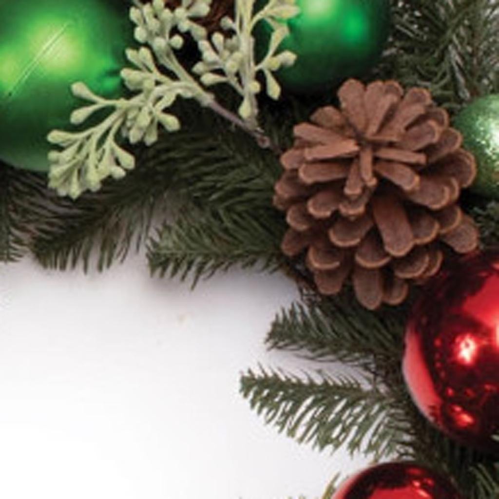 Holiday Magnolia Pine Ornament Wreath – Festive Multicolor Christmas Circle | Indoor Decor | Trufairs