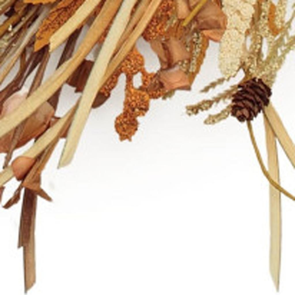 Mixed Fall Harvest Wreath – 25.5" Traditional Thanksgiving Door Decoration | Maple Leaves & Pinecones | Trufairs
