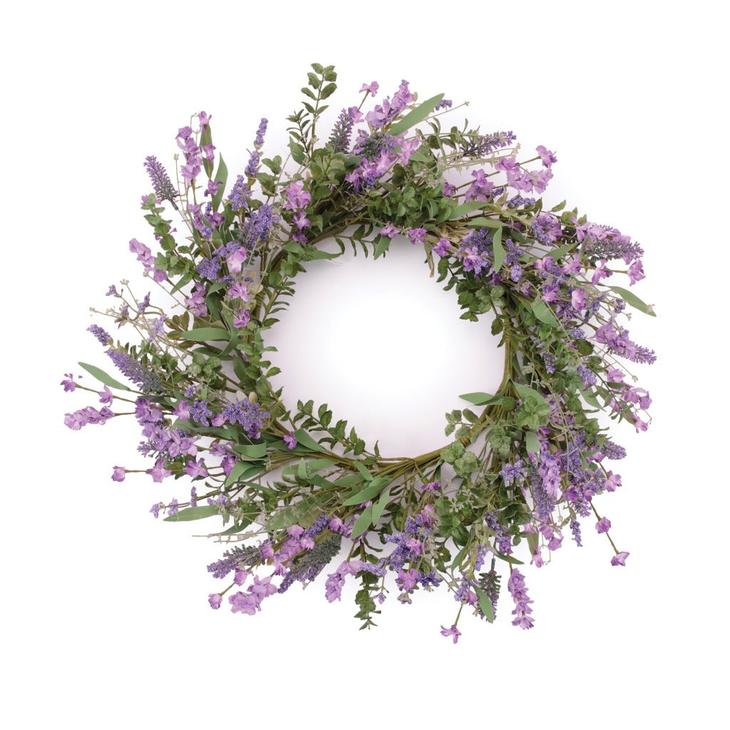 Lavender Bliss Assortment Wreath – Serene Spring Accent | Artificial Decor | Trufairs