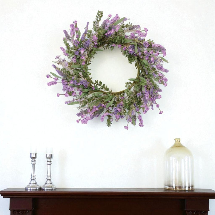 Lavender Bliss Assortment Wreath – Serene Spring Accent | Artificial Decor | Trufairs