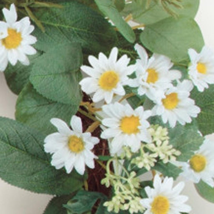 Daisy Fresh Bloom Wreath – Lively Spring Accent | Artificial Decor | Trufairs