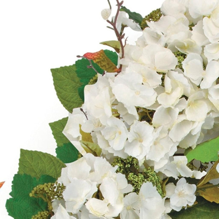 Pine Hydrangea Elegance Wreath – Classic Indoor Freshness | Artificial Circle Decor | Trufairs