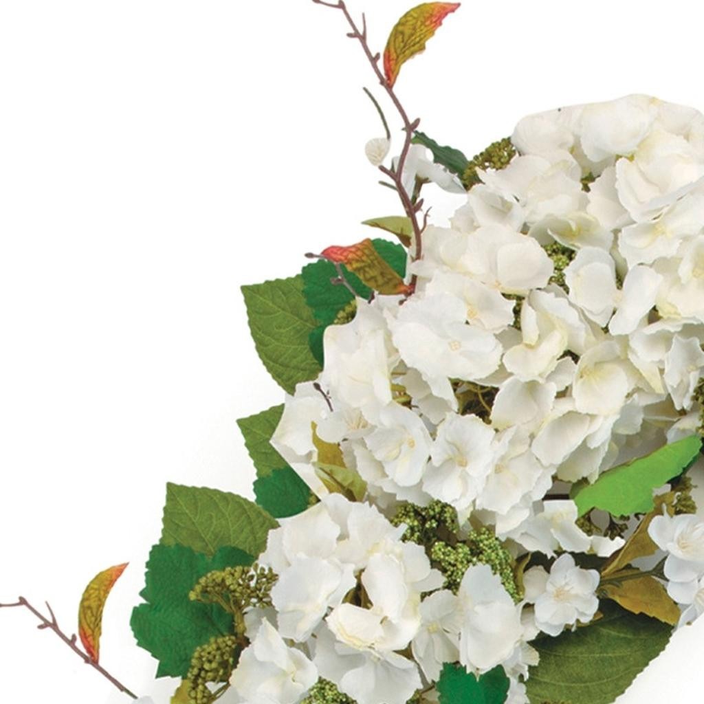 Pine Hydrangea Elegance Wreath – Classic Indoor Freshness | Artificial Circle Decor | Trufairs