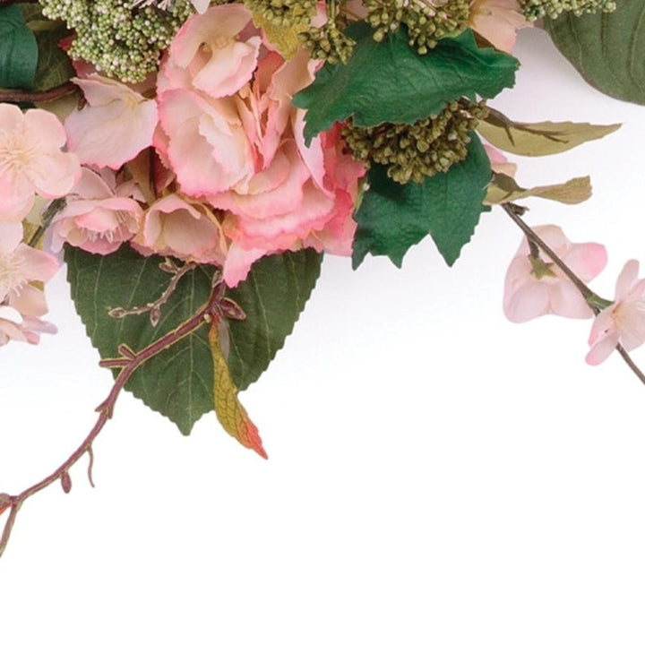 Spring Hydrangea Seedum Wreath – Lush Seasonal Elegance | Indoor Floral Decor | Trufairs
