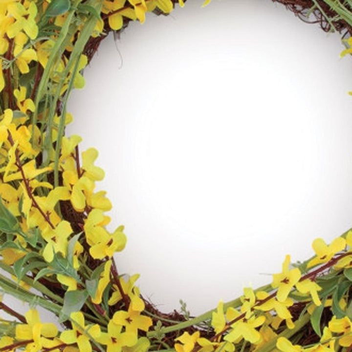 Spring Forsythia Hydrangea Wreath – Vibrant Seasonal Bloom | Indoor Floral Decor | Trufairs
