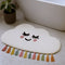 Youthful White Shag Fringe Rug – Hand-Knotted Soft Washable Accent | 2x4 Area Carpet | Trufairs