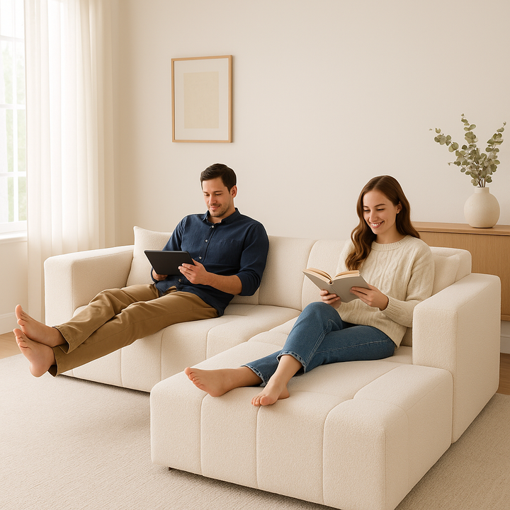 Ultimate Comfort Modular Deep Seat Sectional Sofa with Chaise - Premium Tufted L-Shape Living Room Furniture Set