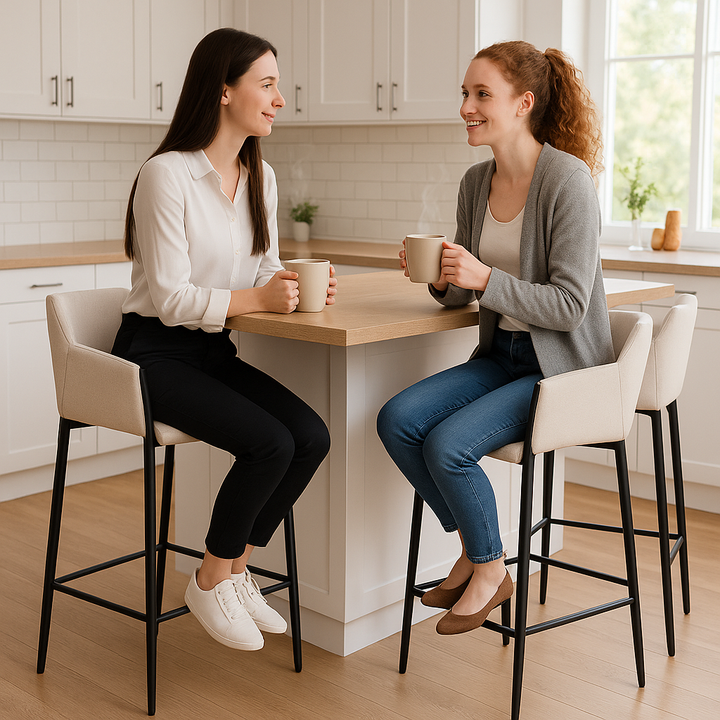 Andover Barstool: Contemporary Steel & Fabric Design