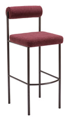 Livorno Barstool (Set of 2) Red & Bronze