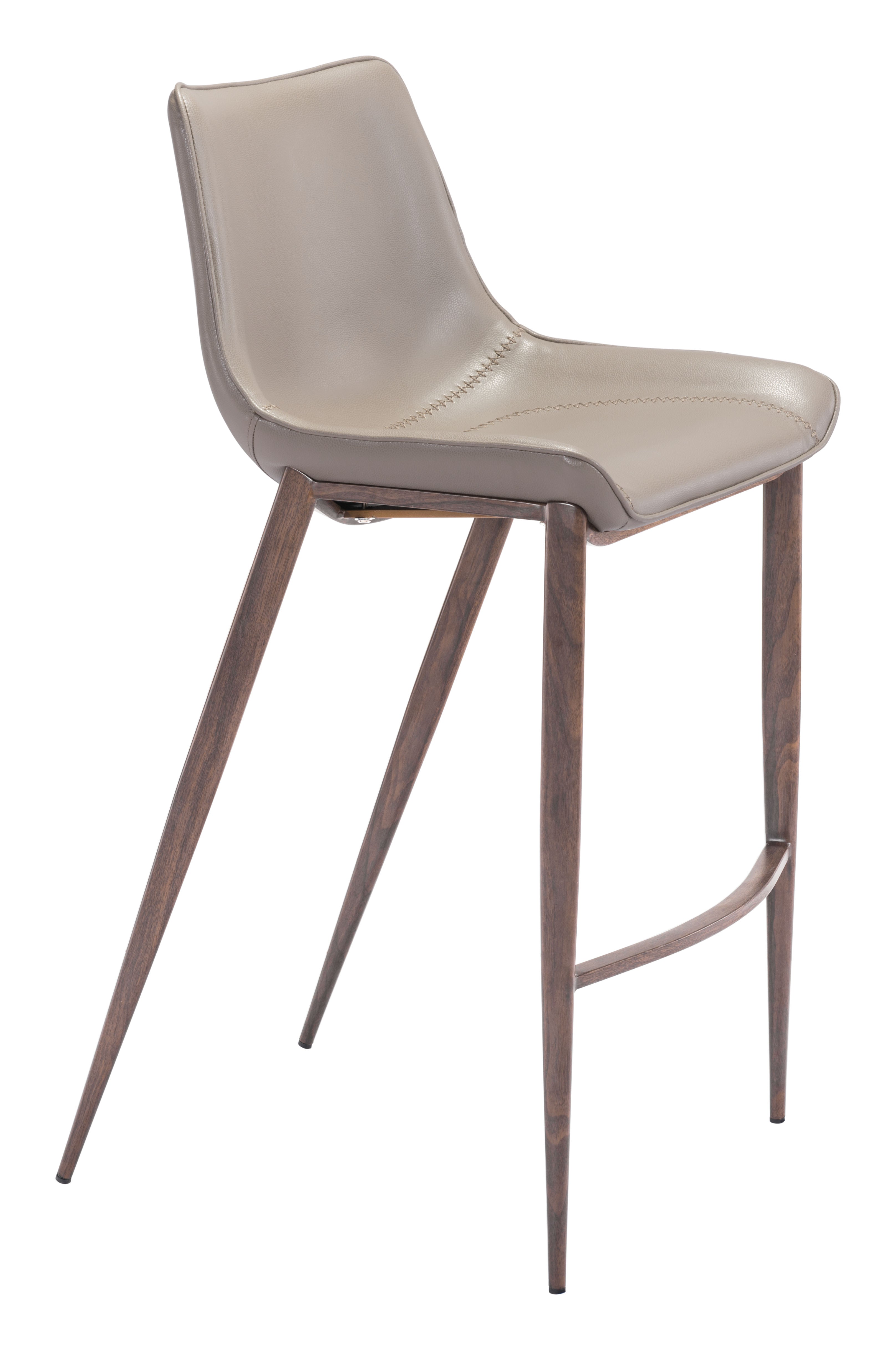 Magnus Barstool Brown & Walnut