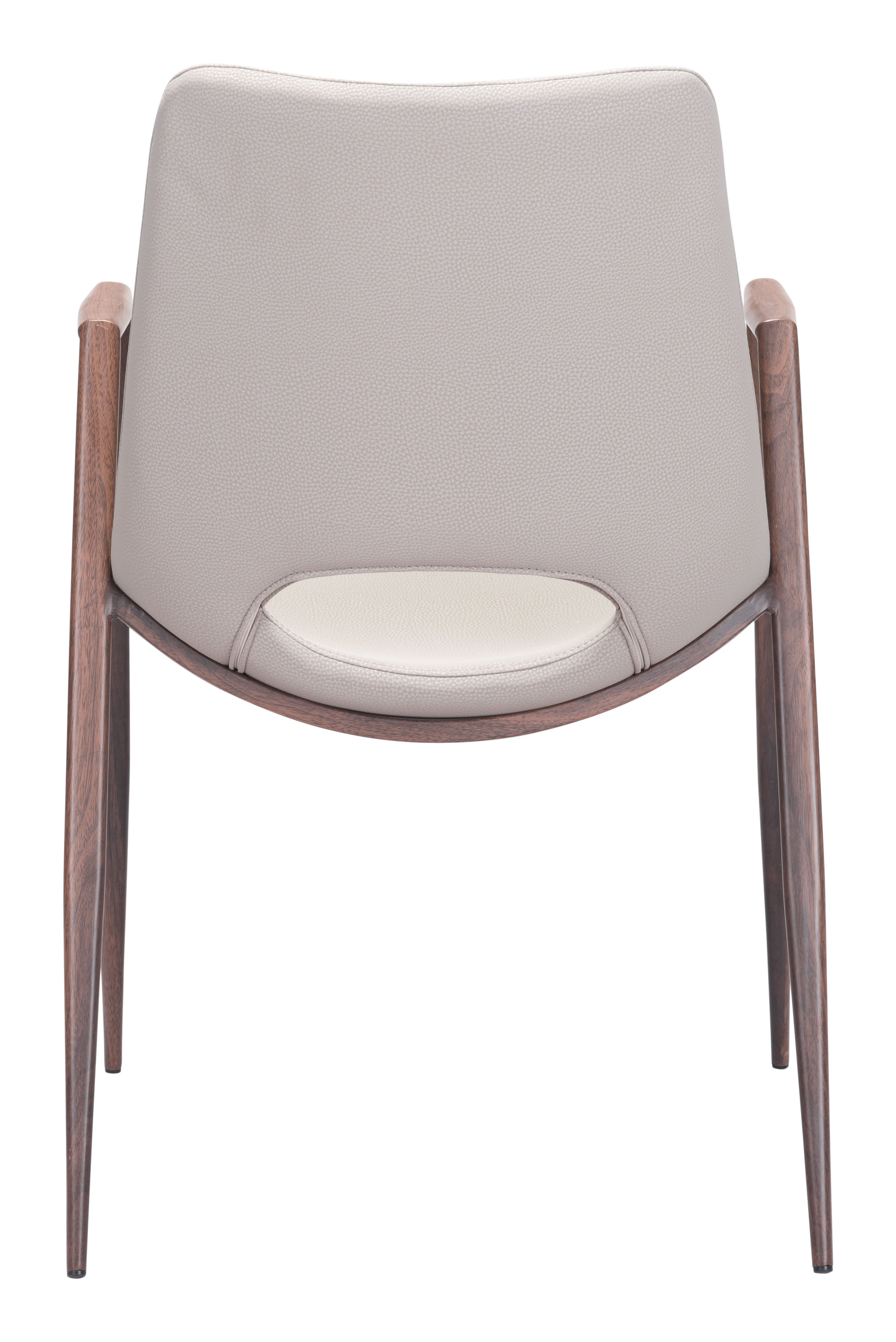 Desi Dining Chair Beige & Walnut