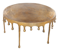 Drip Coffee Table Antique Brass