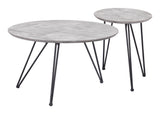 Kerris Coffee Table Set Gray & Black