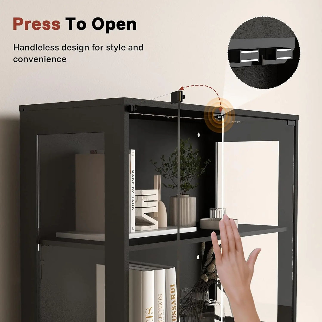 67 Inch Glass Display Cabinet