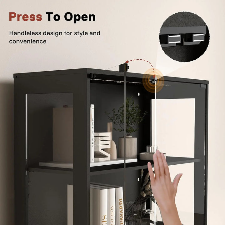 67 Inch Glass Display Cabinet