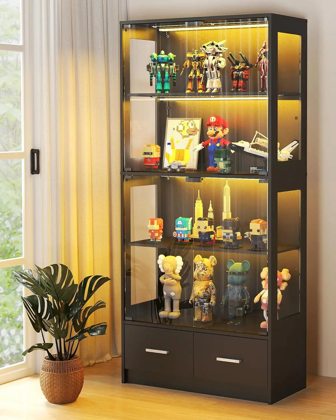 67 Inch Glass Display Cabinet