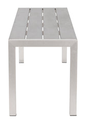 Metropolitan Double Bench Gray & Silver