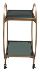 Arc Bar Cart Brass & Black