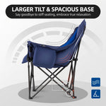 Oversized Camping Chairs 2 Pack – Extra-Large Folding Outdoor Chairs, Padded - 6