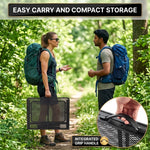 Foldable Camping Table Collapsible Picnic Aluminum Alloy Grill Stand - 6