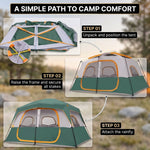 5–8 PERSON FAMILY DOME CAMPING TENT – WATERPROOF OUTDOOR TENT WITH RAINFLY & CARRY BAG - 6