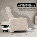 Swivel Accent Chair with Storage, 360 Degree Velvet Small Accent Chair, No Assembly Comfy Bedroom Chair for Living Room, Reading, Dressing Room - 6