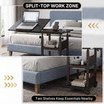 C-SHAPED END TABLE WITH CHARGING STATION – ADJUSTABLE HEIGHT - 6