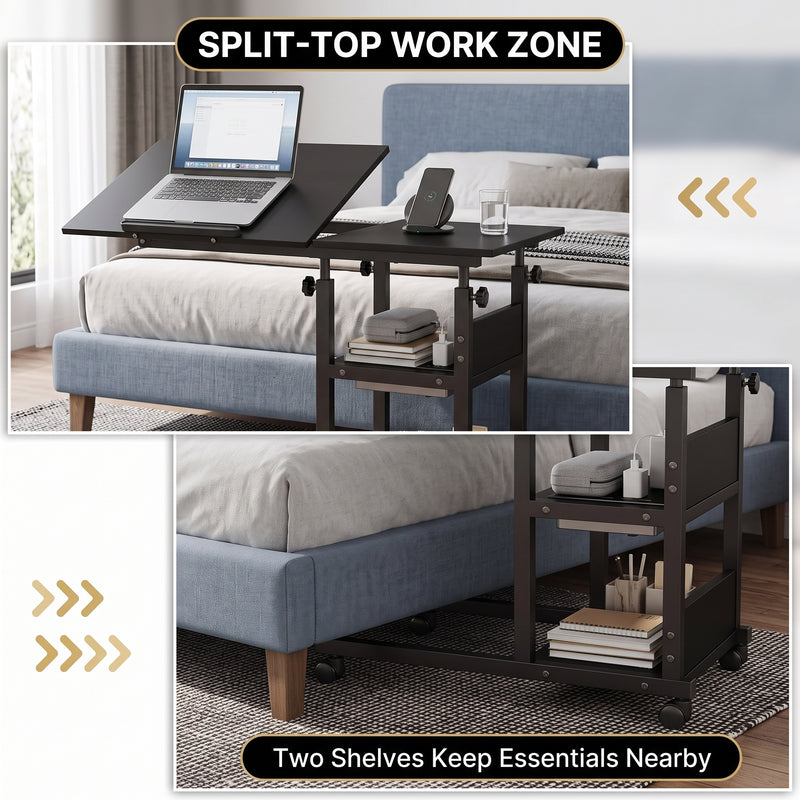 C-SHAPED END TABLE WITH CHARGING STATION – ADJUSTABLE HEIGHT - 6