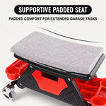 Mobile Mechanic Toolbox Seat with Drawers - Rolling Mechanic Stool with Sliding Tool Tray, Shop Stool with Wheels for Garage & Workshop, Auto Repair - 6