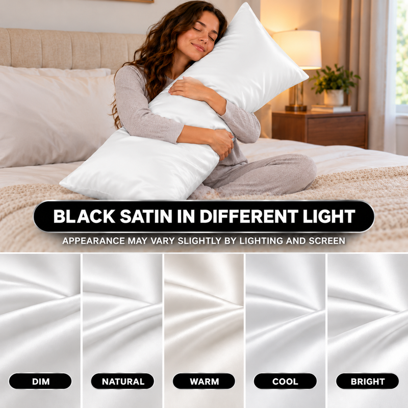 Body Pillowcase – Satin or Mulberry Silk, 20 x 54 in - 6