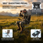360° Swivel Hunting Chair with Adjustable Legs & Rifle Rest – Portable Tripod Seat - 6