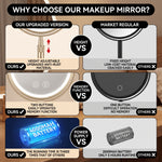 Double-Sided Magnifying Makeup Mirror – LED, Rechargeable, Height-Adjustable - 6