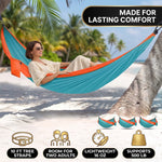 Portable Camping Hammock with Tree Straps – Lightweight Nylon Travel Hammock - 6