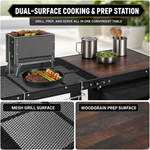 Camping Portable Cook Station/Kitchen Table, Folding Outdoor Cooking Table with Storage - 6