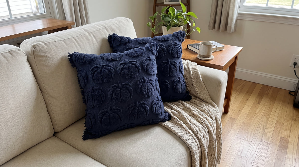 Pumpkin Pillow Covers Set of 2 | 3D Fall Decorative Covers - image 6