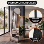 FULL LENGTH MIRROR – ARCHED STANDING & WALL-MOUNT DESIGN - 6