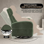 Swivel Accent Chair with Storage, 360 Degree Velvet Small Accent Chair, No Assembly Comfy Bedroom Chair for Living Room, Reading, Dressing Room - 6