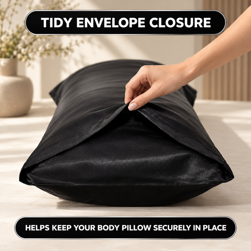 Body Pillowcase – Satin or Mulberry Silk, 20 x 54 in - 6